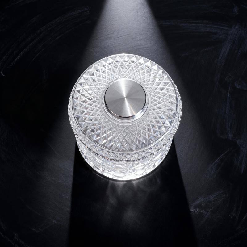 * 360 Degree Rotating Whiskey Glass, Crystal Cocktail Cup, Stress Relief Spinning Tumbler